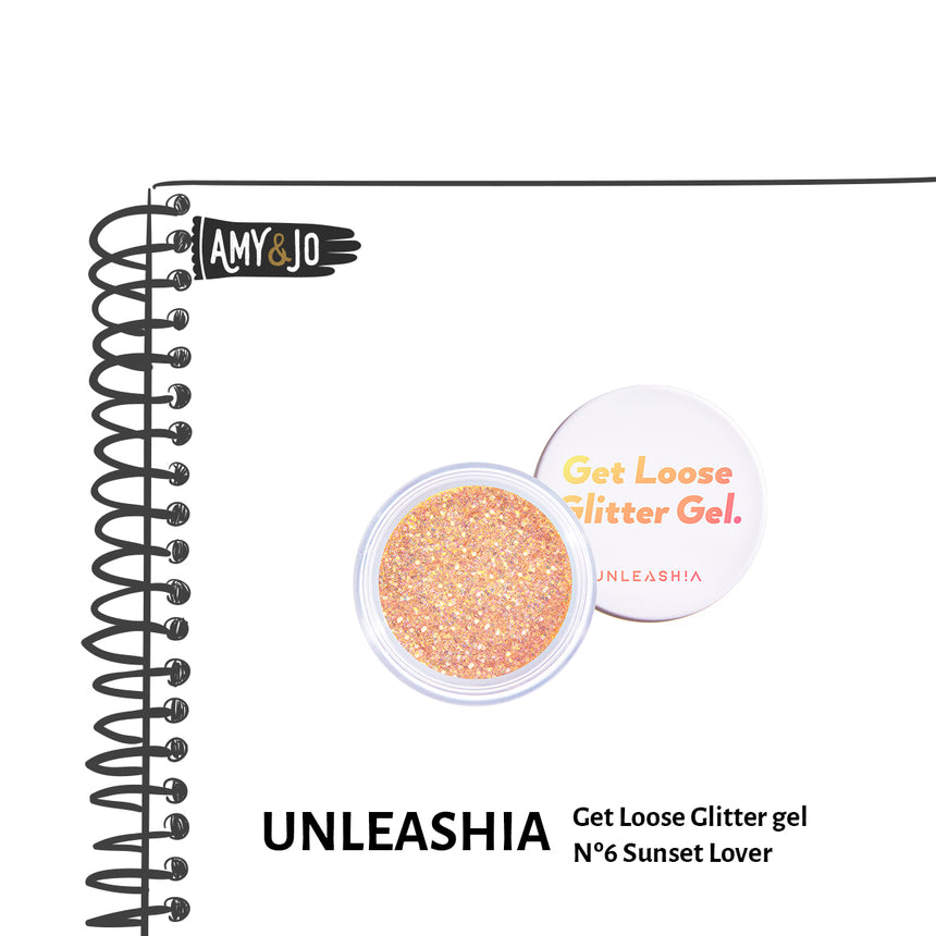 [UNLEASHIA/アンリシア] ゲットルーズグリッタージェル#06サンセットラバー_Get Loose Glitter gel Nº 6 Sunset Lover