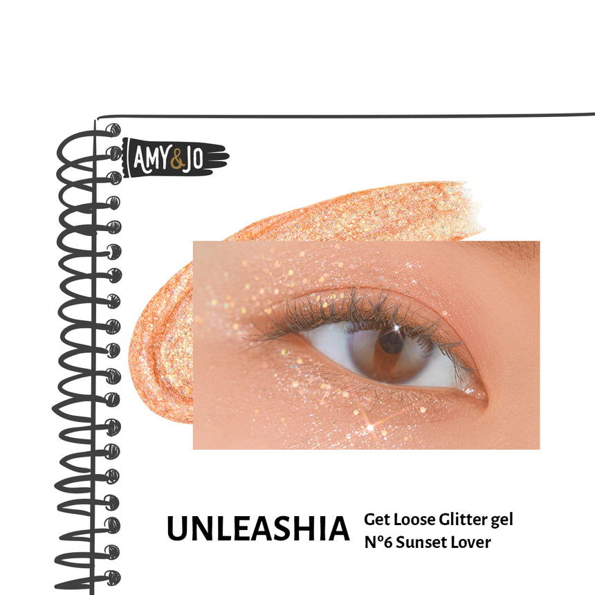 [UNLEASHIA/アンリシア] ゲットルーズグリッタージェル#06サンセットラバー_Get Loose Glitter gel Nº 6 Sunset Lover