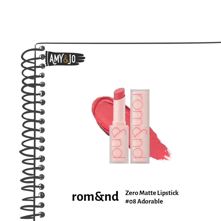 [ROMAND/ロムアンド] ゼロマットリップスティック#08アドラブール_Zero Matte Lipstick #08 Adorable