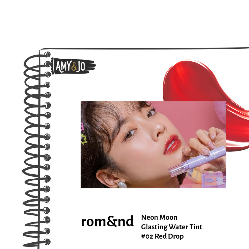 [ROMAND/ロムアンド] ネオンムングルスティングウォーターグロス＃02レッドドロップ_Neon Moon Glasting #02 Red Drop
